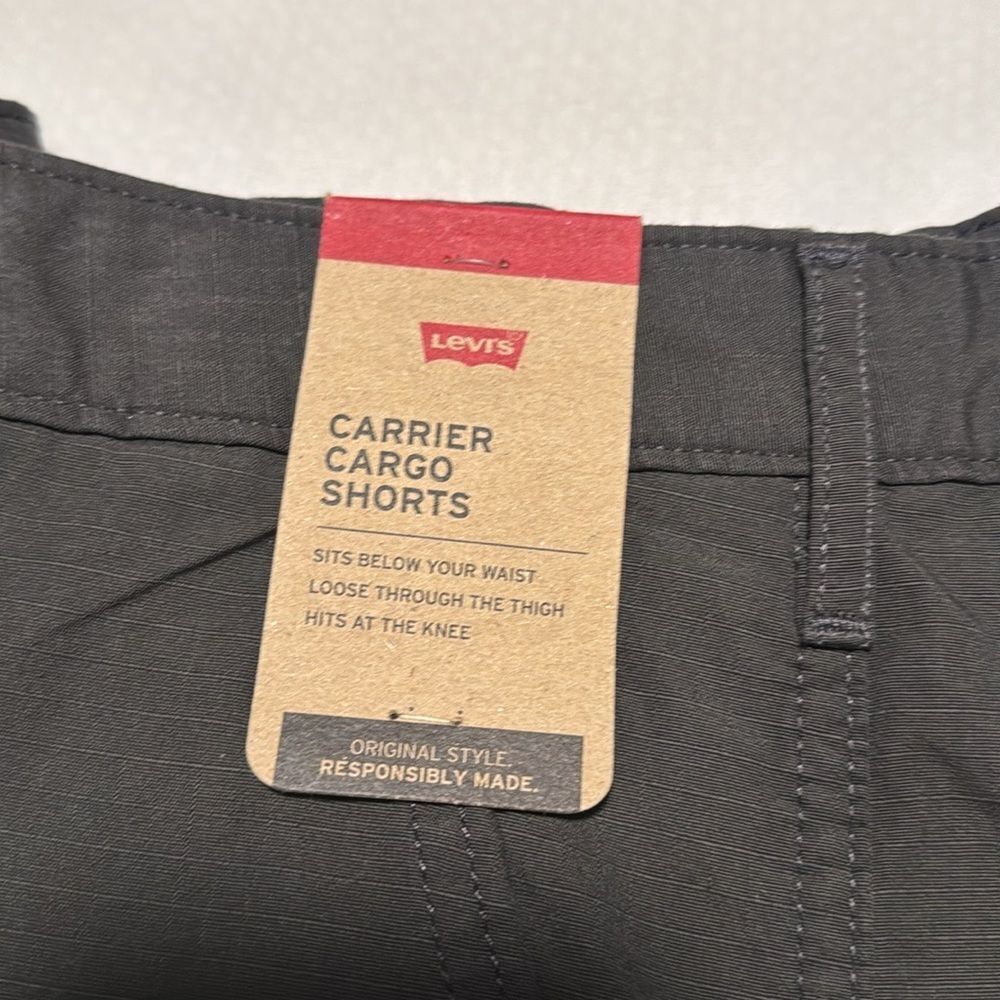 Levis Cargo Shorts Mens 48 Ripstop Gray - Picture 3 of 3